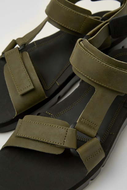 Design Oruga Grønne Skinnsandaler For Menn Bobil