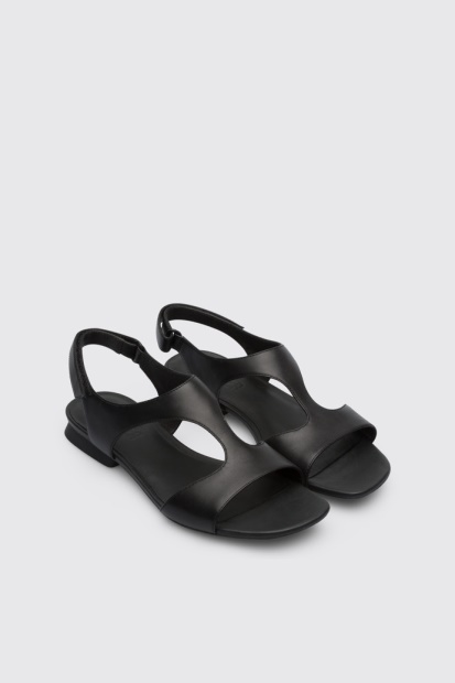 Campingvogn Design Casi Myra Svart Dame Tekstil T-rem Sandal