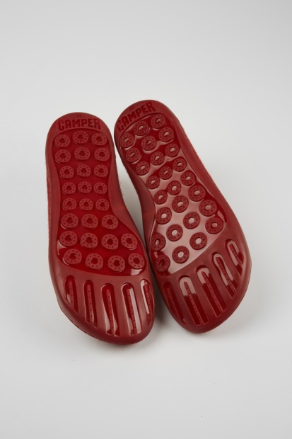 Camper Design Peu Burgunder Ull Og Viskose Sko For Kvinner