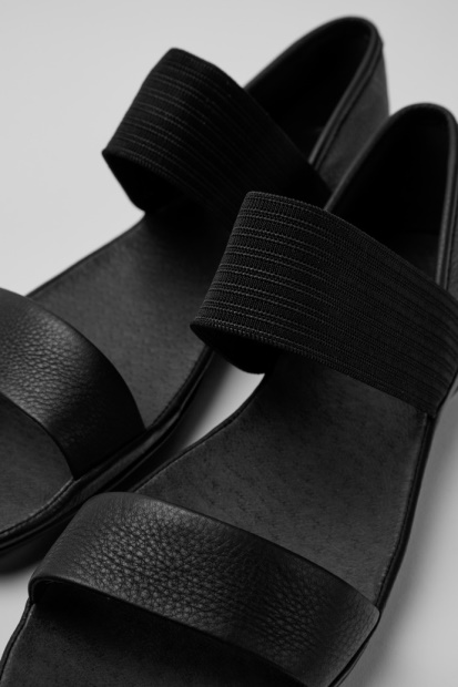 Design Høyre Svarte Sandaler For Kvinner Campingvogn
