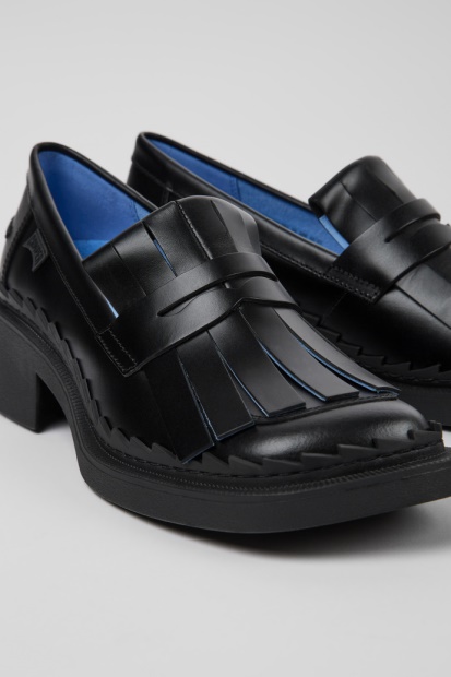 Camper Taylor Loafers I Sort Skinn For Kvinner, Nyankomne