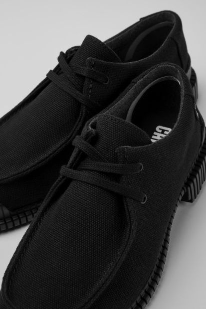 Eksklusiv Camper Pix Svart Resirkulerte Bomulls- Og Skinnsko For Kvinner