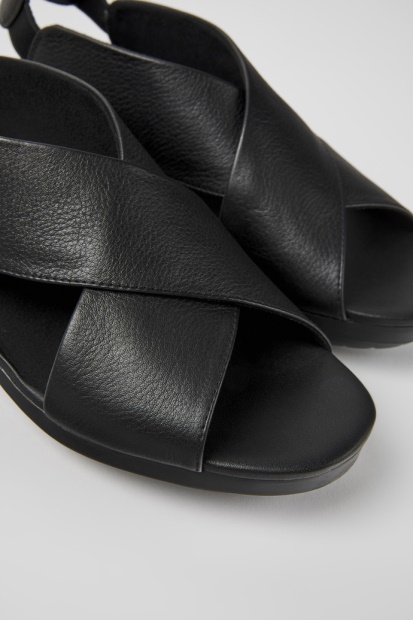 Design Ballong Svart Dame Sandal Campingvogn