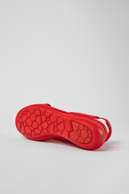 Ballong Røde Skinnsandaler For Kvinner Eksklusiv Campingvogn